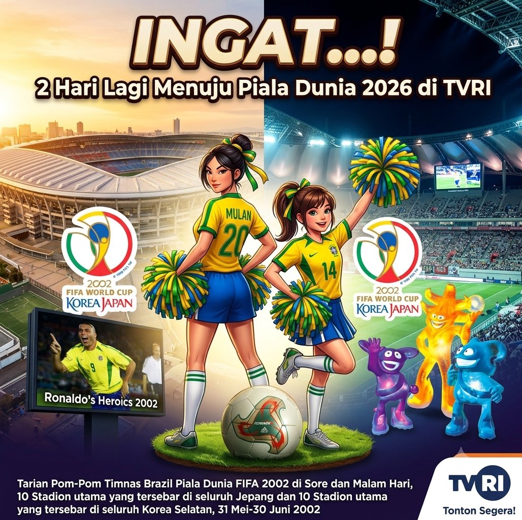 ChandrHuan's tweet photo. 2 hari lagi #PialaDunia2026” yang ditayangkan di @TVRINasional. ⚽📺
@FIFAWorldCup @FIFAcom @FIFAMuseum @OfficialRCTI @indovisiontvid @XLSMART

™&amp;©2002-2026 International Federation of Football Association ("FIFA")

Licensed by LPP Televisi Republik Indonesia https://t.co/crthDLaGh3