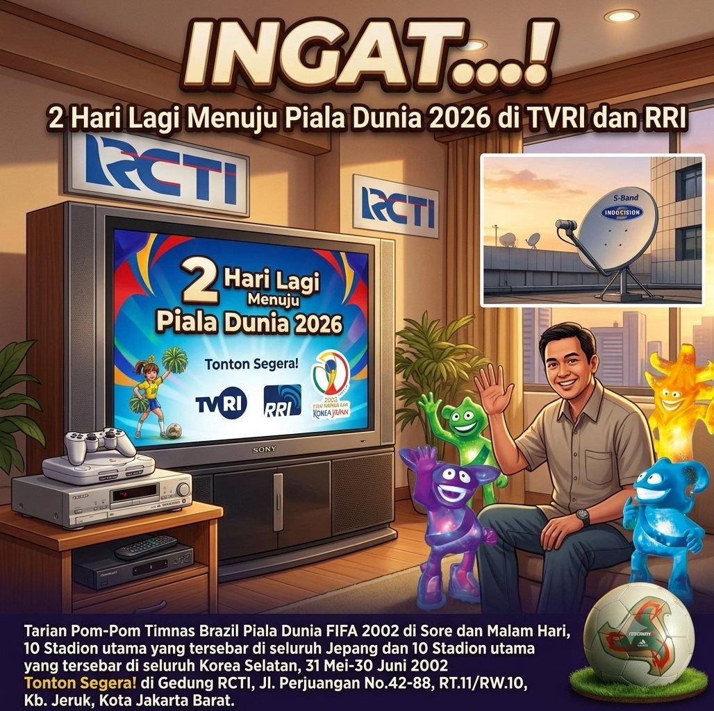 ChandrHuan's tweet photo. 2 hari lagi #PialaDunia2026” yang ditayangkan di @TVRINasional. ⚽📺
@FIFAWorldCup @FIFAcom @FIFAMuseum @OfficialRCTI @indovisiontvid @XLSMART

™&amp;©2002-2026 International Federation of Football Association ("FIFA")

Licensed by LPP Televisi Republik Indonesia https://t.co/crthDLaGh3