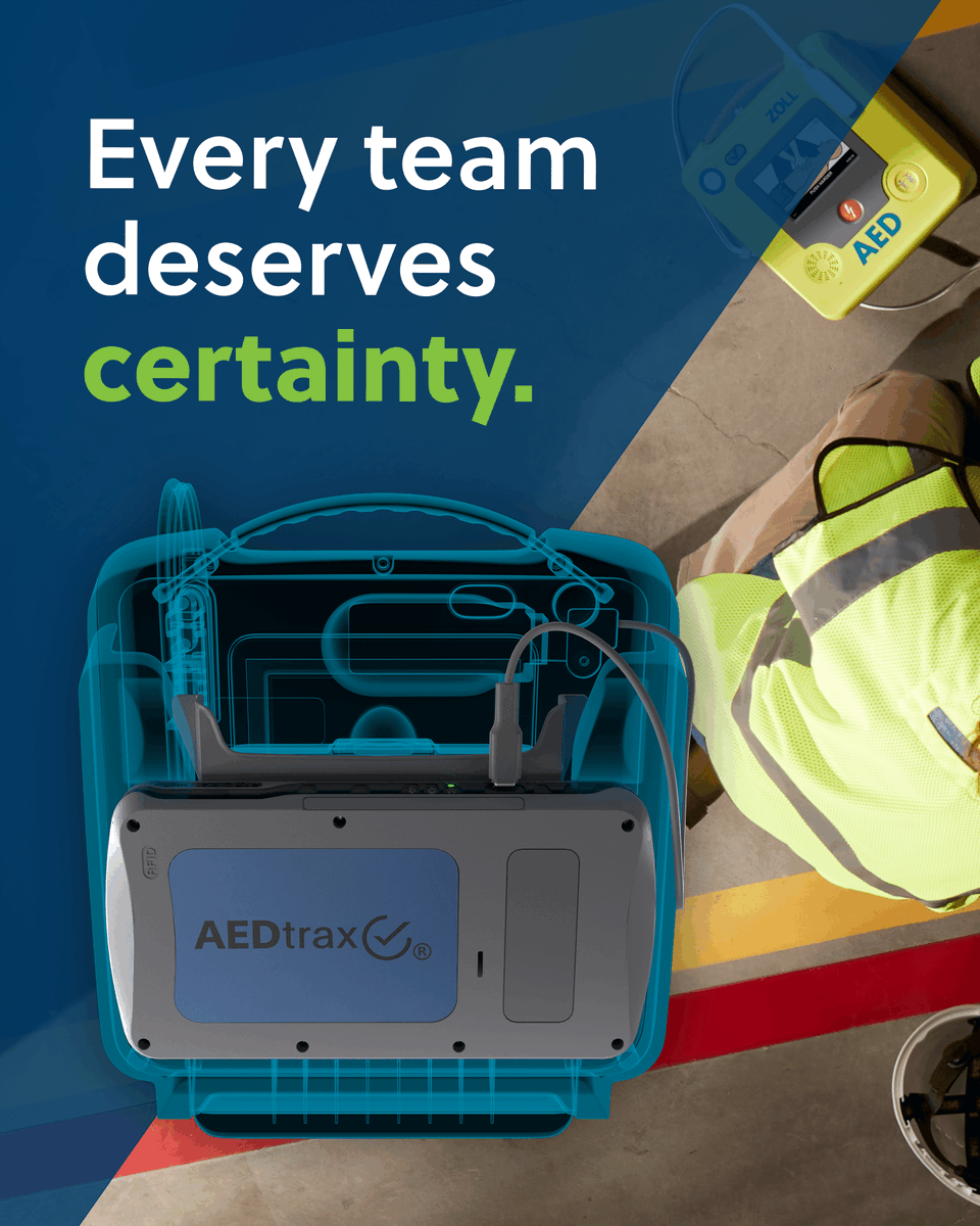 ZOLLPublicSfty's tweet photo. With AEDtrax™ and the ZOLL AED 3®, connectivity goes beyond basic monitoring. AEDtrax™ reports in daily to provide updates on device readiness, battery status, and electrode pad expiration, helping teams stay informed. https://t.co/tT9H3xIrmb

#ZOLLPublicSafety https://t.co/6j6WwSJSdm