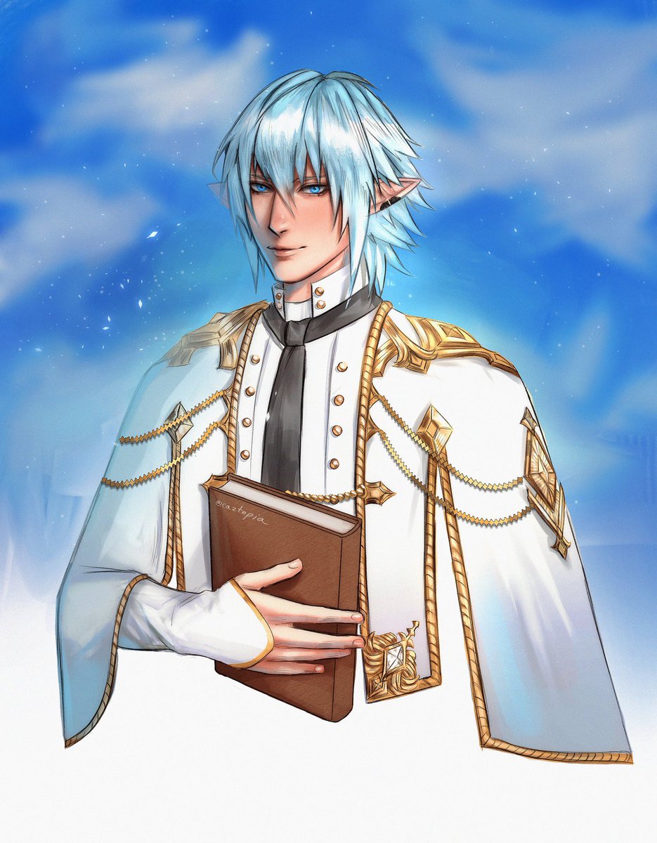 cazcheesecake's tweet photo. My really old arts of Haurchefant <3 https://t.co/aL2GnYygJe