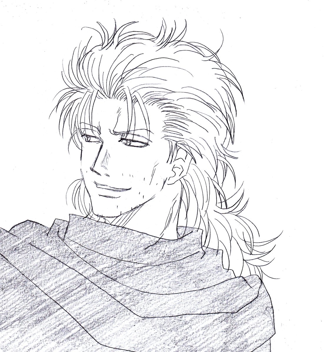 kazuham's tweet photo. 「銀魂」で阿伏兎さん

眠すぎて阿伏兎さんの顔を描いたとこで力尽きました…眠い…眠すぎる…何か刺激物を…
刺激物と言えば、晩御飯の麻婆豆腐に花椒入れすぎてしびれが凄かったです。いや待って！刺激物入れても眠気が勝ってるんだからこれもう寝るしかないってことか！
https://t.co/ieLrIKihXn https://t.co/XSBxVOYstu