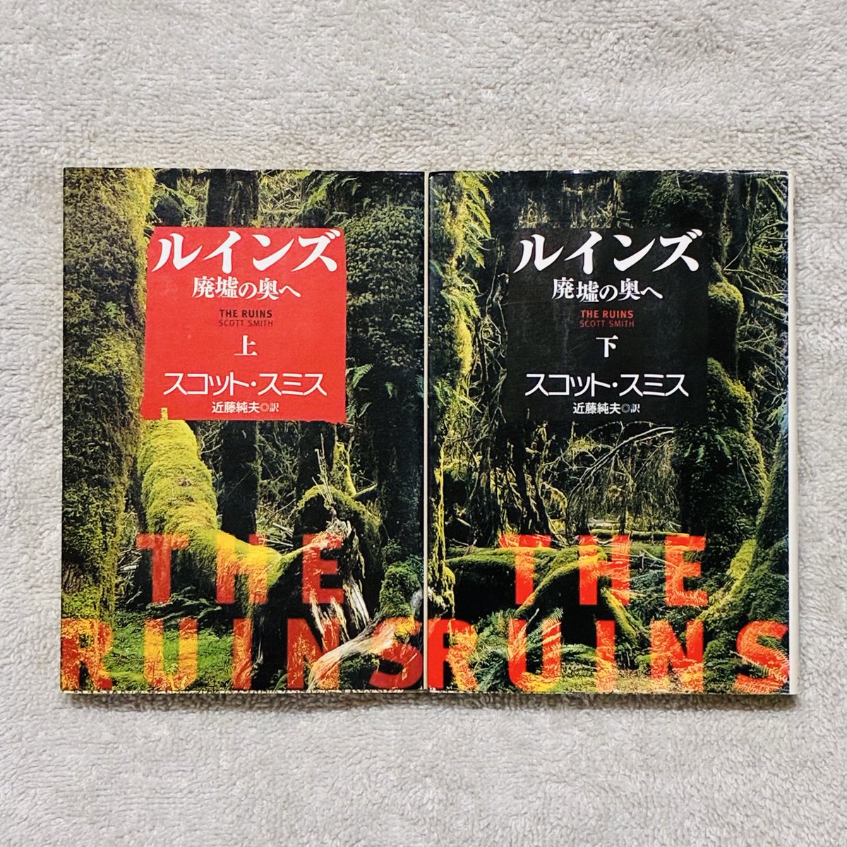 tri_triffid's tweet photo. 『#ルインズ　廃墟の奥へ』
スコット・スミス（2008）扶桑社

少なくともツーリストに分かる言語では、アレやコレやに名前の無いことが怖い（アレやコレやが成立する生物学やメカニズムを考えるのは楽しい） https://t.co/LkkvqT15ZY
