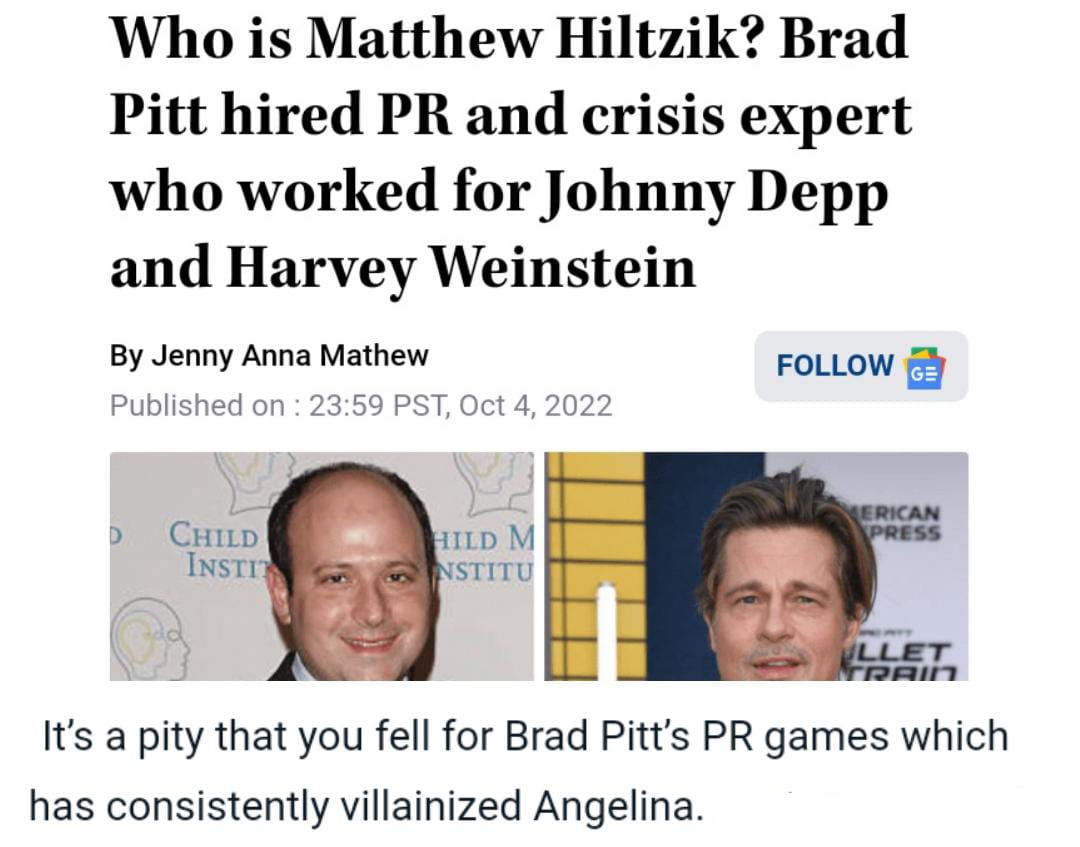 lenajohnson007's tweet photo. "Allegations of abuse end men's careers and lives."

#BradPittIsAnAbuser https://t.co/QBFNYrFk5I