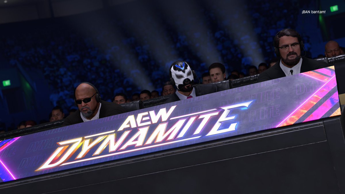BANbantam's tweet photo. 🚨 #AEWDynamite Drop!! 🚨
AEW Commentators available now!

this works with @dotGrix’s Jim Ross so if you want a fourth commentator go get that! 

#WWE2K26 https://t.co/uPs70mJ6aG