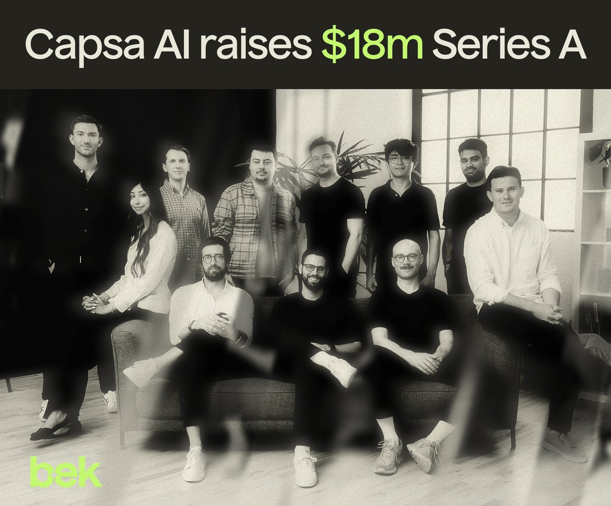 bek_vc's tweet photo. We are proud to back Capsa AI, today announcing $18M in Series A funding. Danyal, Callum and the team are building the AI operating system for private capital. Learn more: https://t.co/zzeqGp25UD https://t.co/00H72TmcuF