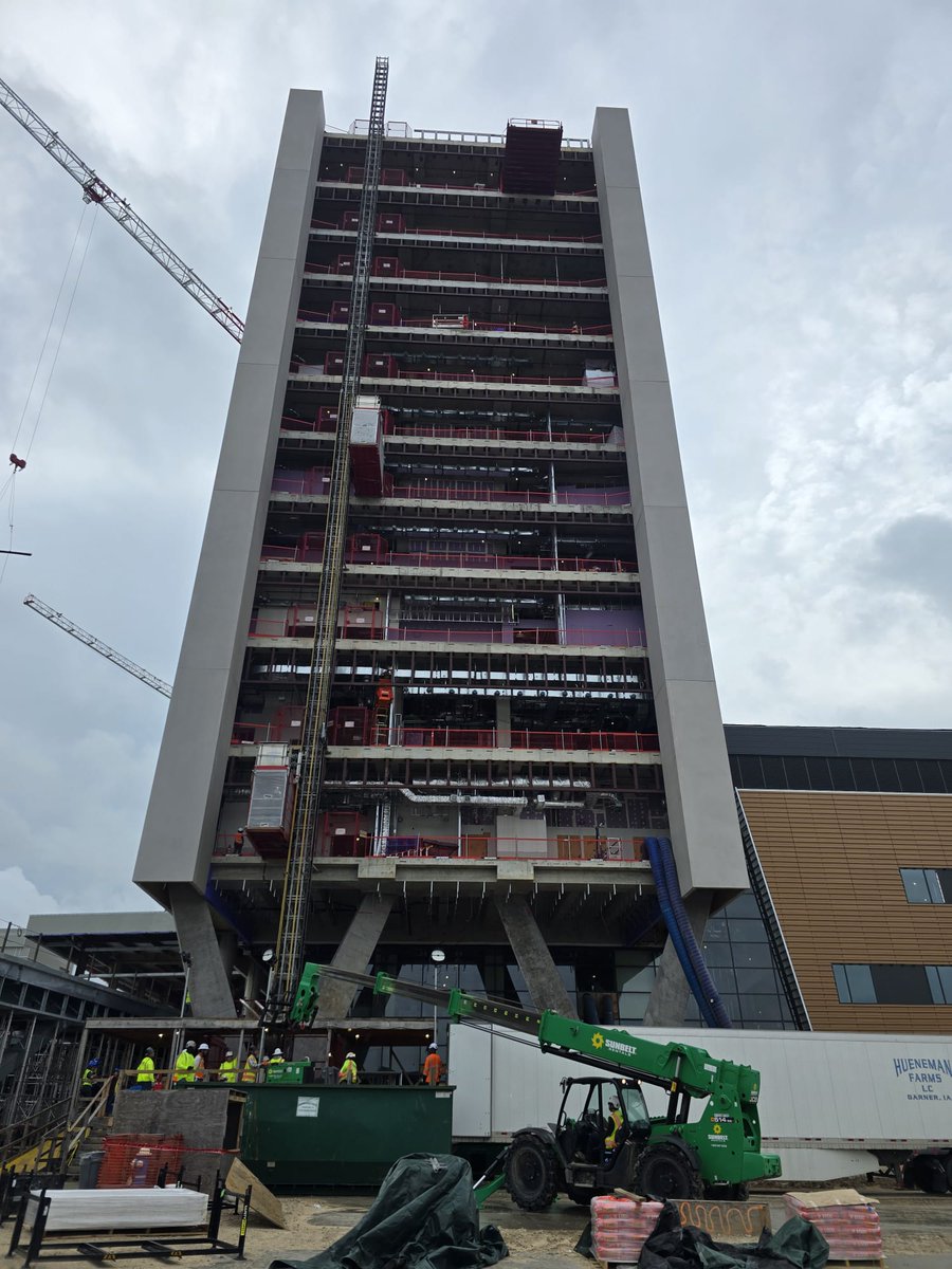 UTHMedPhys's tweet photo. Dr. Svolos, Dr. Gu, and our first-year resident, Bowen, conducted a shielding assessment at the new John M. O’Quinn Hospital, currently under construction by the Harris Health System this week. A great example of learning, collaboration, and practical application in action! https://t.co/9qZXBJfp00