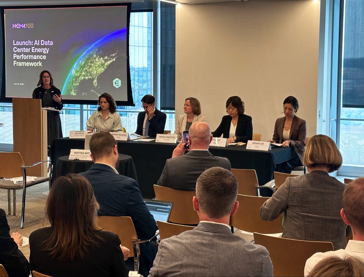 NEMAupdates's tweet photo. ⚡️RIGHT NOW: NEMA, @ASHRAEnews &amp; @PNNLab release the AI Data Center Energy Performance Framework—a new resource linking standards, guidance &amp; best practices for safe, reliable data center development. 

🔌 Built for the infrastructure behind the AI economy.https://t.co/j6BamY9ktq https://t.co/qgHUlWeRYz