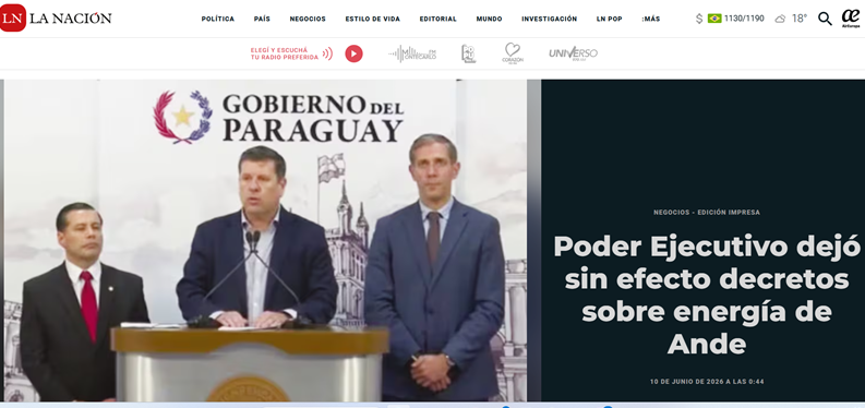 JorgeRolonLuna's tweet photo. Asusta el atrevimiento d haber intentado un robo monumental a nuestra energía eléctrica, la capacidad de traicionar al país, q por esta vez no salió. Este intento de tanteo con decretos inconstitucionales, con cláusulas leoninas y lesivas para todos los paraguayos, es increíble https://t.co/4jdgD3Ttq0