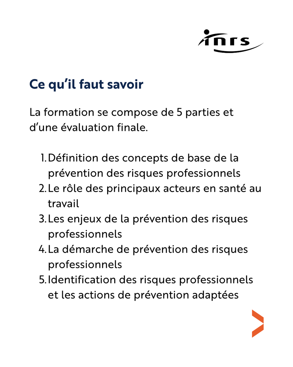 INRSfrance's tweet photo. #FormationINRS 📝« Notions essentielles pour la prévention des risques professionnels » : découvrez notre formation à distance 🧑‍💻👉 https://t.co/jM2QrfOUAE https://t.co/LIAV6O9A4g