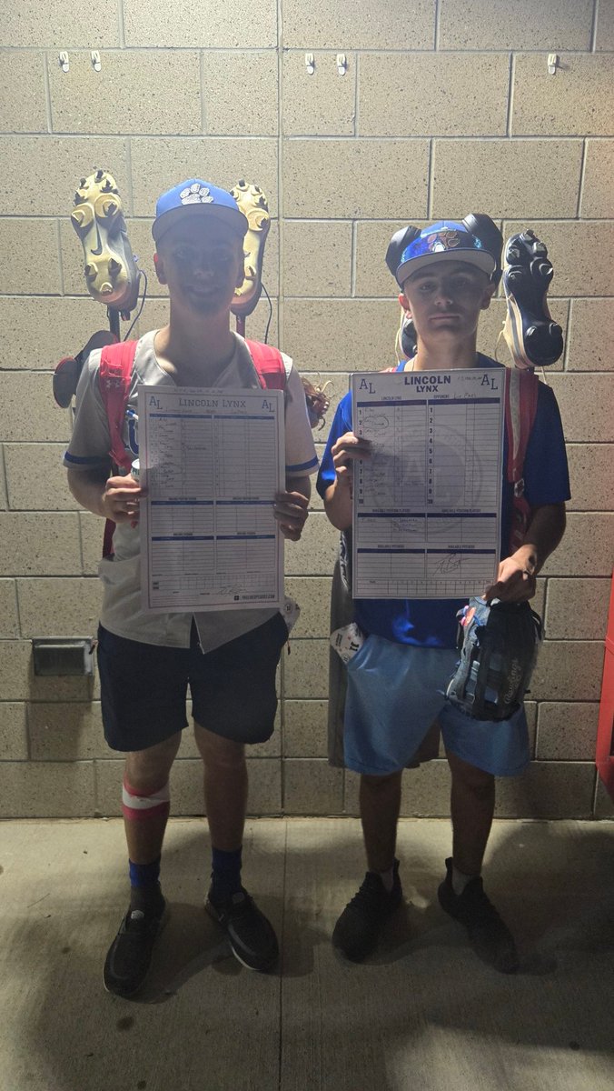 baseball_lynx's tweet photo. Lynx Take Two! 

Tuesday night sweep of MRAC foe Le Mars 🧹🧹 led by Players of the Game, @BeckerMccain and Ray Doner. 

#Together https://t.co/enCAWnZ268