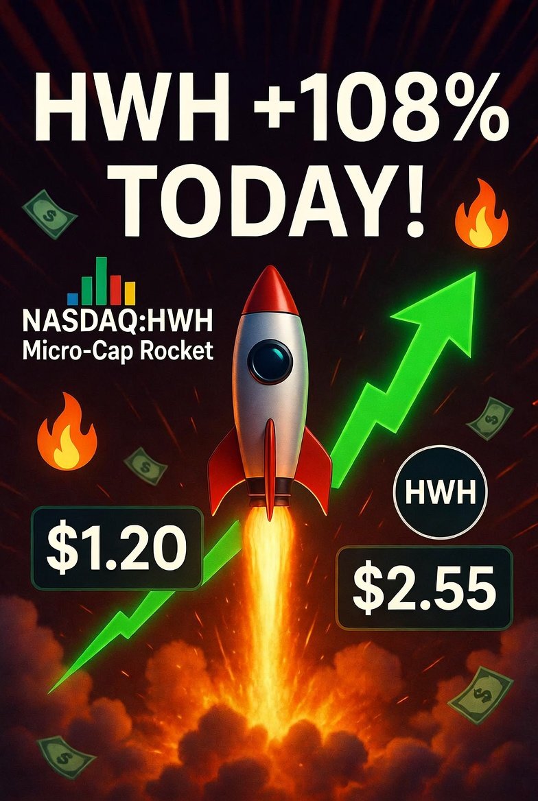 AisonWalker's tweet photo. 🚀 $HWH  just exploded +108% today!

NASDAQ: HWH now at $2.55

This tiny 4-person company (market cap ~$9M) with a “Health • Wealth • Happiness” membership concept absolutely rocketed from ~$1.20.

Low-float micro-cap + hot narrative = nuclear move.

These things fly fast. Buckle up! 👀
