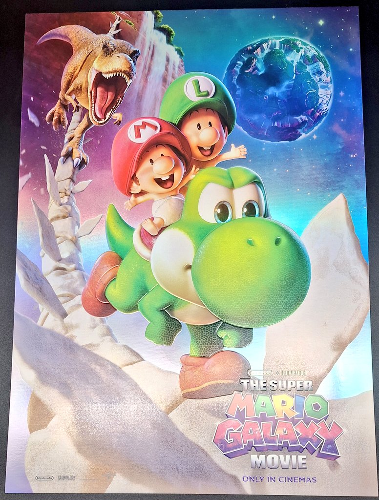 ザ・スーパーマリオギャラクシー・ムービー ヨッシーのA3ポスター 台湾