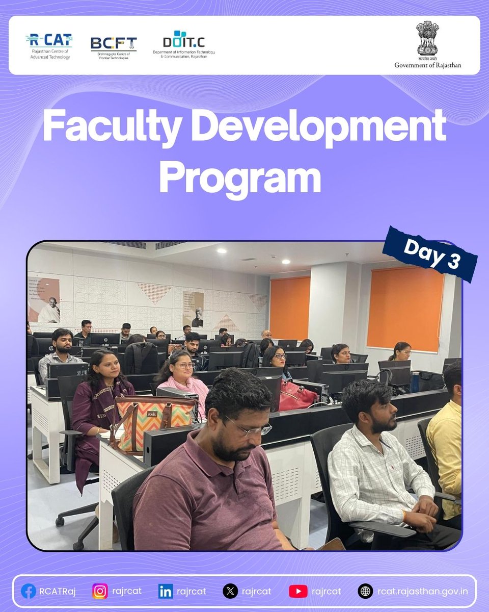 rajrcat's tweet photo. Empowering educators, inspiring excellence. 

Another impactful day of learning, collaboration, and professional growth at our Faculty Development Program.

#FacultyDevelopment #AcademicExcellence #ProfessionalDevelopment #Education https://t.co/hUQIK4s9w8