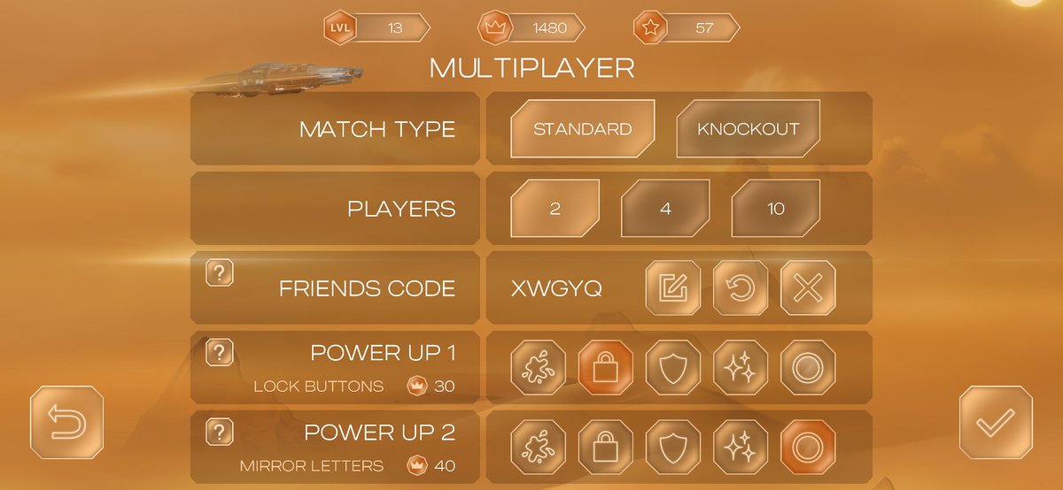 AnagramArena's tweet photo. I've got some great news for you! Multiplayer with friends has finally made it into #Anagram Arena. It has been the most requested feature by far. Share your friends code and see who's the best wordsmith among you.
#IndieDev #GameDev #WordGame #PlayWithFriends https://t.co/JN1YK0qotE