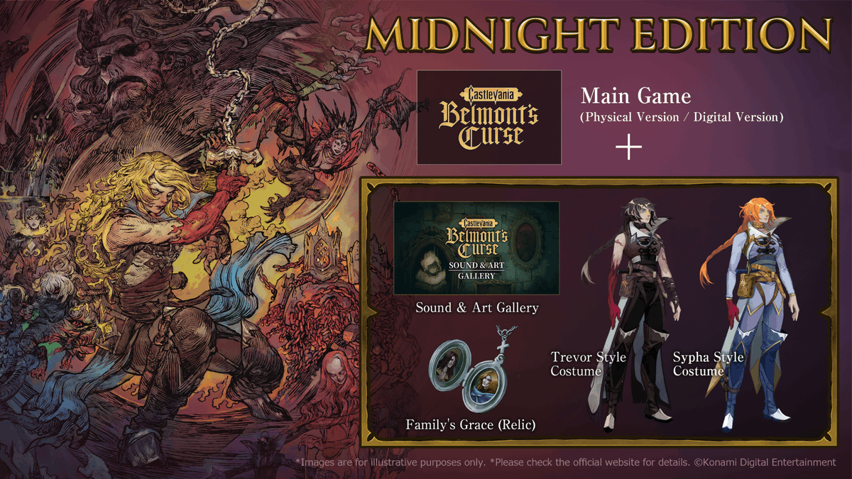 JFG_LeShop's tweet photo. Castlevania: Belmont's Curse dévoile sa Midnight Edition ! 💥

🎬 Nouveau Trailer de gameplay
🎨 Nouveaux Packshots &amp; Keyart gothiques
🎁 Bonus numériques exclusifs (Costumes, OST...)

À vos agendas : sortie le 15/10 sur PS5 et Xbox !

➡️ https://t.co/NaN1Q48Ytj https://t.co/DLBYyR8tXF