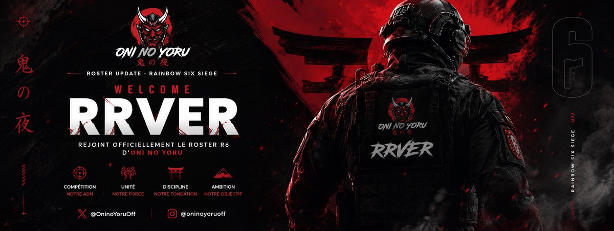 OniNoYoruOff's tweet photo. 🚨 Roster Update R6 🚨

Oni no Yoru annonce l’arrivée de @prazhhhh au sein de son roster Rainbow Six Siege.

Un renfort qui vient compléter l’effectif et renforcer notre dynamique compétitive pour la suite de la saison 🎯

Bienvenue @prazhhhh 👊 https://t.co/zpE4nTD9p9