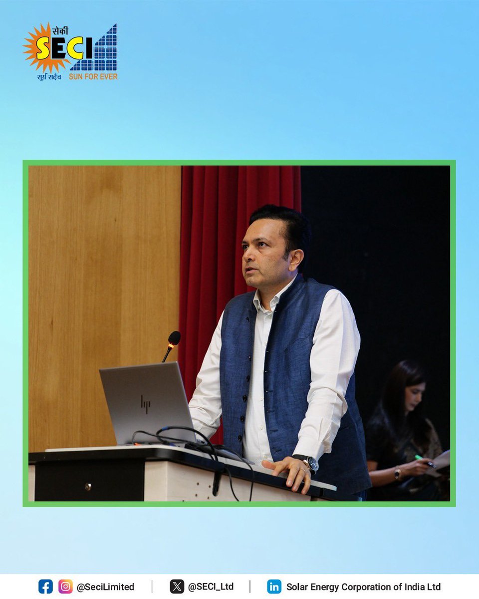 SECI_Ltd's tweet photo. SECI participated in MNRE’s National Workshop on the Small Hydro Power Development Scheme. Shri Akash Tripathi, MD, SECI, highlighted SHP’s role in India’s clean energy transition. SECI also presented the Scheme Guidelines and implementation framework. 

#SECI #MNRE https://t.co/FCCNLRMehg