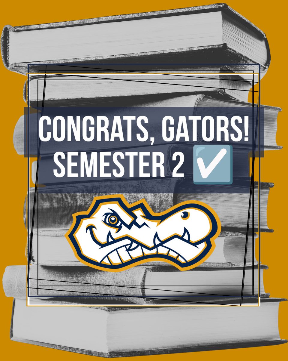 aws_football's tweet photo. Congrats, Gators! Semester 2 ✅
We’re proud of all our student athletes and how hard they work in the classroom, on the field, in the weight room and in our community.📚🏈💪
School’s out for summer! ☀️See you at practice! 🏈
#StudentAthlete #SchoolIsOut #AWSFootball https://t.co/qnud1H6uyj