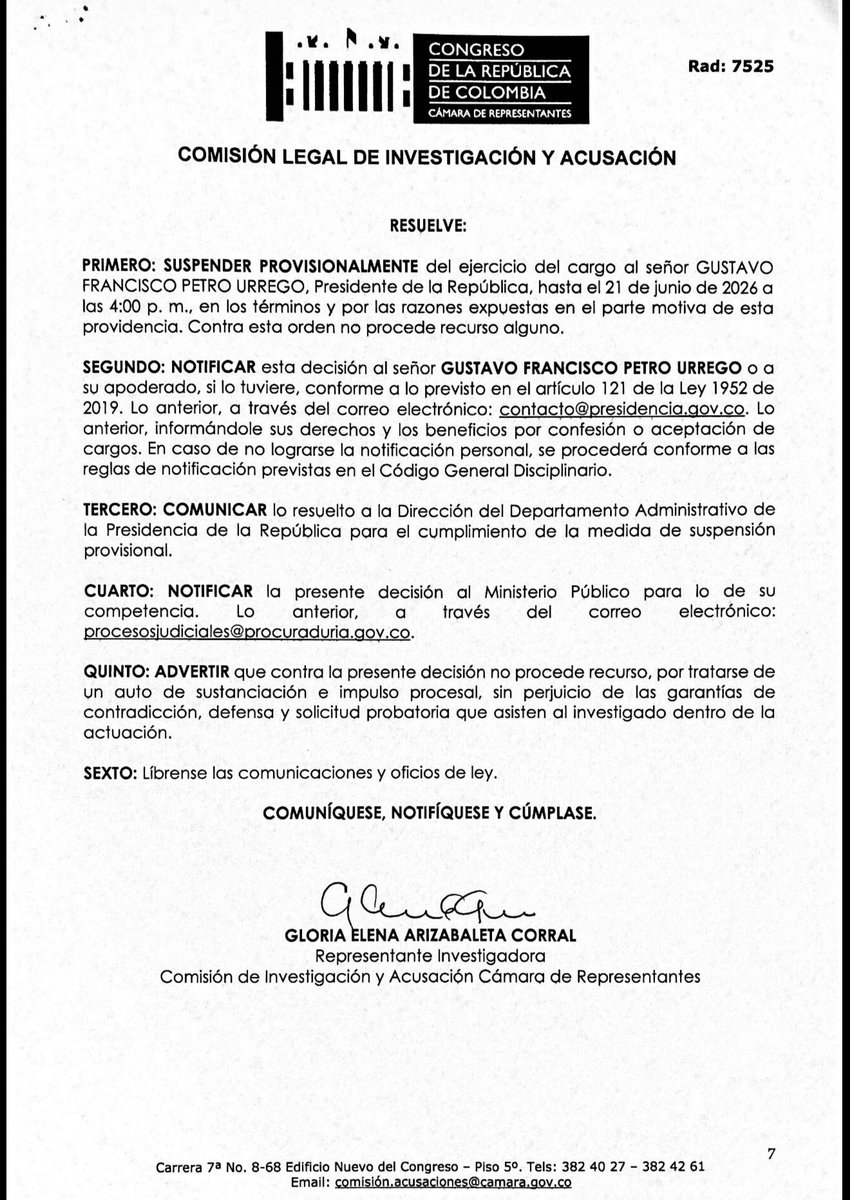 JorgeEBaron's tweet photo. ¡Atención !Suspenden provisionalmente a @petrogustavo , vergüenza nacional https://t.co/lWU5QZrmzB