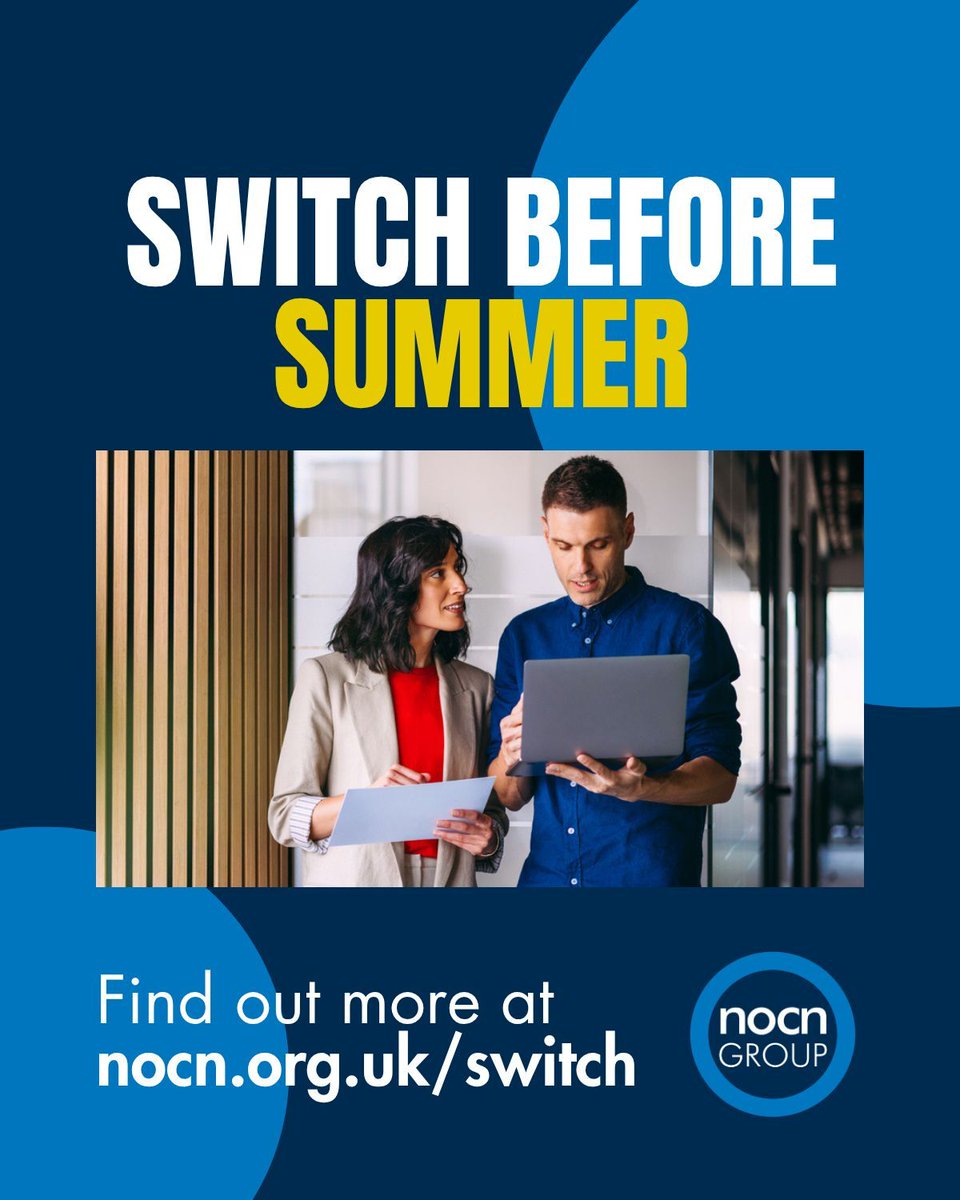 NOCNGroup's tweet photo. The education and skills landscape is evolving. Now is the time to review your awarding organisation partner. We’re making switching simple and cost-effective:
🔵 Free centre approval
🔵 Free migration support
🔵 Expert guidance throughout
 
Switch today: https://t.co/B3X4adOBa3 https://t.co/vQFvWulbQU