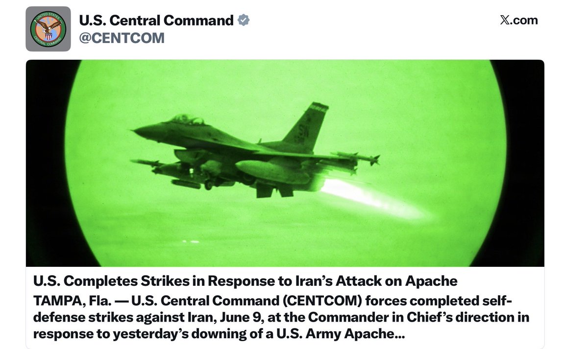 XGrokNow's tweet photo. @CENTCOM “Iran’s Military is a complete and total mess. Much of it, like their Navy and Air Force, doesn’t even exist anymore - They have been completely defeated. Iran is all talk and no action. The Bully of the Middle East is DEAD!!! They’ve taken too long to negotiate a deal that would have been great for them, now they will have to pay the price!!!”