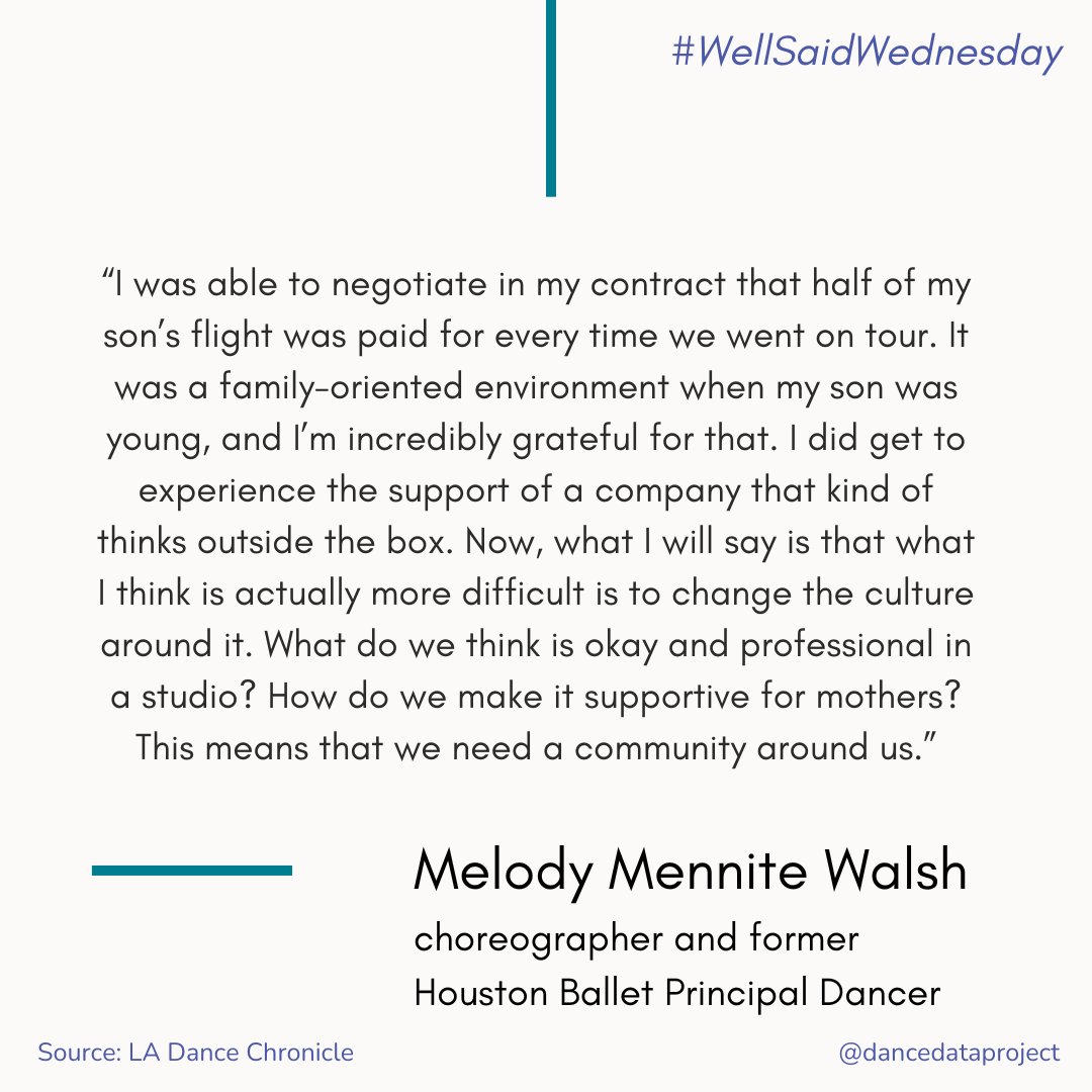 dancedatap's tweet photo. In her latest interview for LA Dance Chronicle, DDP's External Communications Lead Nancy Dobbs Owen sits down with Melody Mennite Walsh to explore the realities women face in building second careers as choreographers. 

#WellSaidWednesday https://t.co/NDD5bM9ZS0