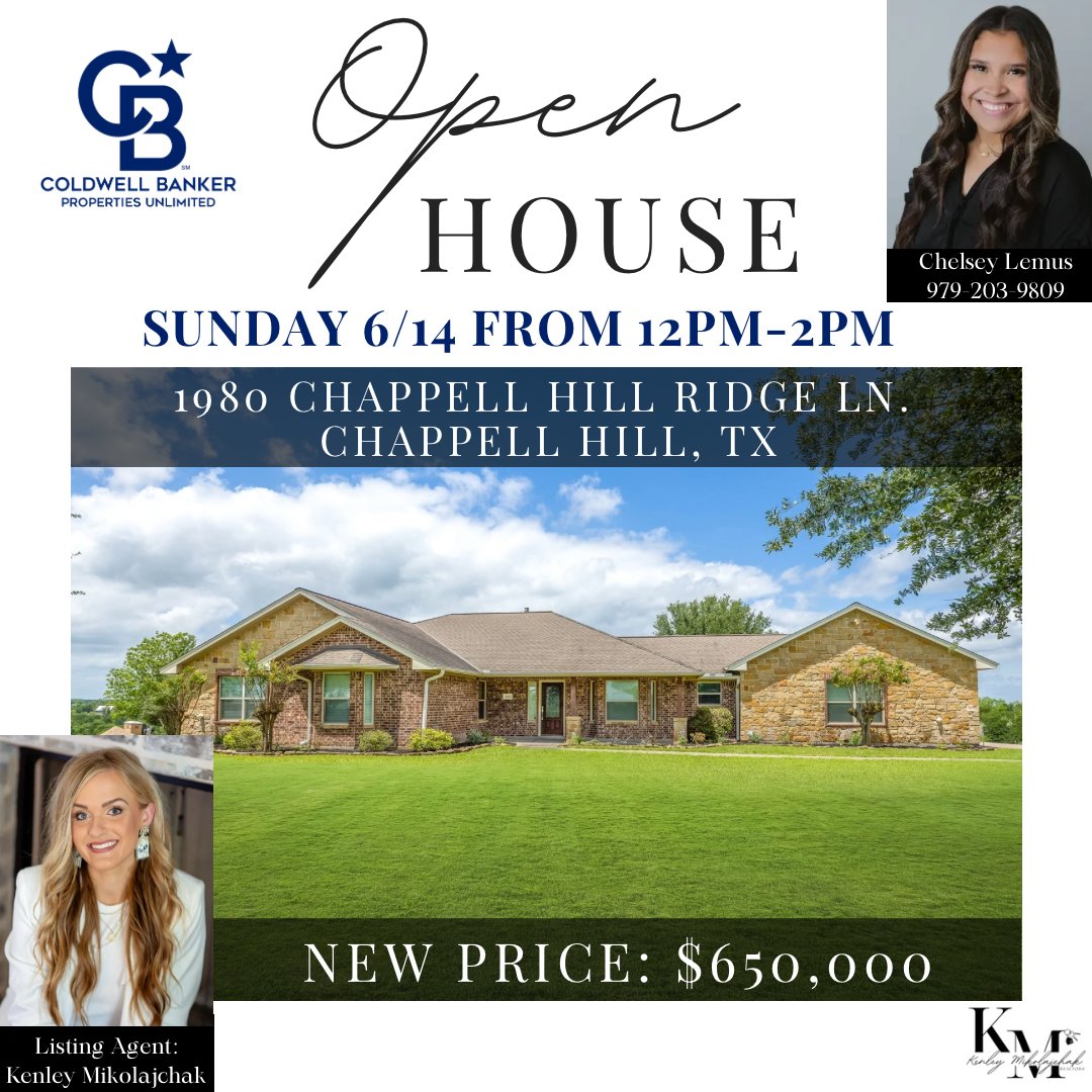 scbor_texas's tweet photo. Open House in Chappell Hill on Sunday, June 14, 2026 https://t.co/DR8bPXbY4I