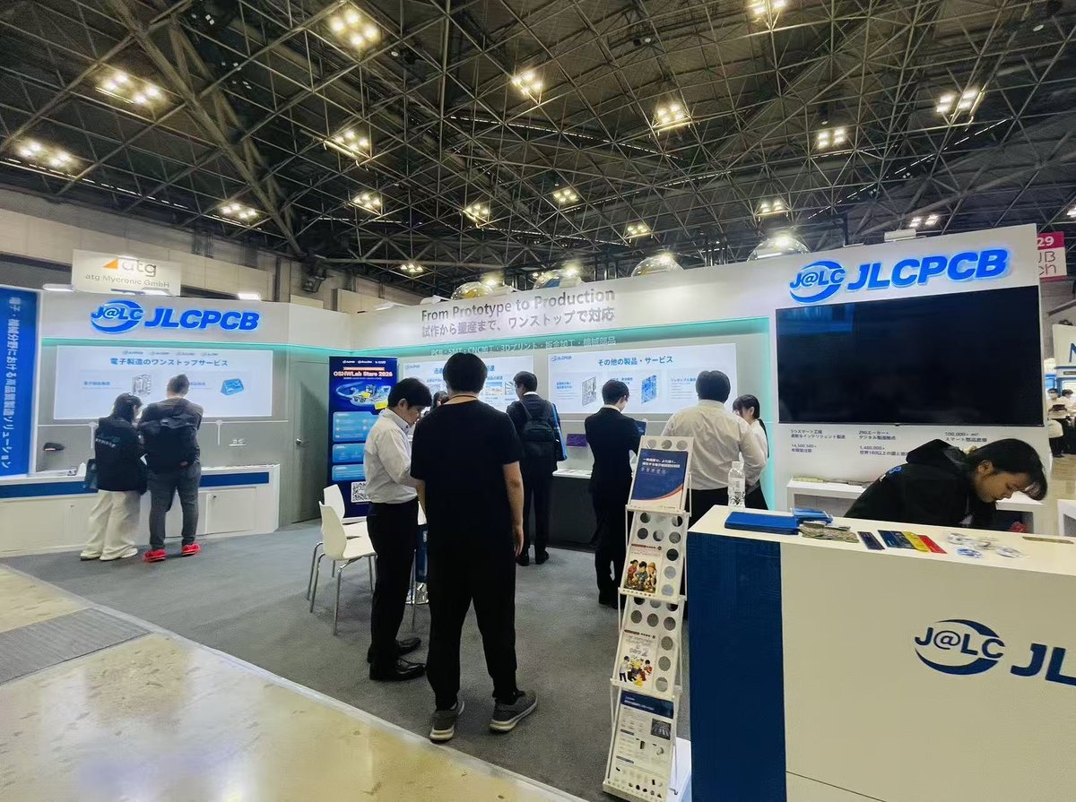 JLCPCB_Japan's tweet photo. 本日よりJPCA Show 2026(6月10日~12日)が開幕!
朝から多くの方にご来場いただいています!
ブースでは製造サービス紹介・来場者向けの企画もあります😇
【会場】東京ビッグサイト東展示ホール
【ブース】3F-29
ご来場の記念として粗品もご用意しております😎
#JPCAShow #東京 #PCB #PCBA #JLCPCB https://t.co/4njdPtSsmP