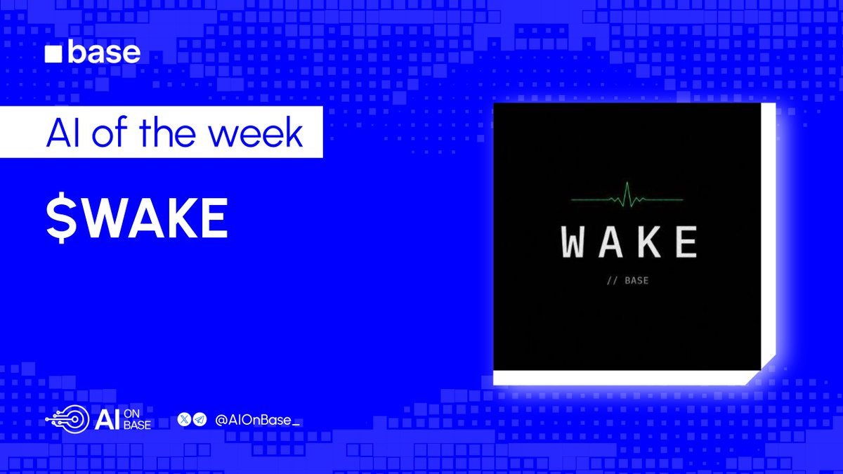 AIonBase_'s tweet photo. AI of the Week: $WAKE @WakeOnBase

WAKE is a tiered, token-gated intelligence terminal on Base.

This week WAKE Terminal went live inside @baseapp with full ecosystem access and no token gating for June.

Six tools:

1. DEX Radar: live feed of new DexScreener-paid launches with price, liquidity, volume and market cap

2. Pulse Check: convergence scanner scoring tokens 0-100 across multiple signals

3. Traction: live momentum metrics like holder velocity and volume acceleration

4. Token Analysis: structured scoring on new launches

5. Skeptic: risk report for any contract address

6. Exit Detector: real-time alerts for distribution events

The team shipped ecosystem hubs with @bankrbot and @aeonframework.

WAKE is building real market intelligence on Base.