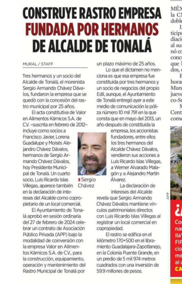 neoliberalover's tweet photo. OTRO ESCÁNDALO DE CORRUPCIÓN EN MORENA 🚨 

Tonalá va a tener el mismo destino que Coahuila. Van a sacar a Morena a patadas. 

El Alcalde de Tonalá privatizó el rastro, le dio la concesión por 25 años a una empresa de sus hermanos. https://t.co/hAMKNajf43