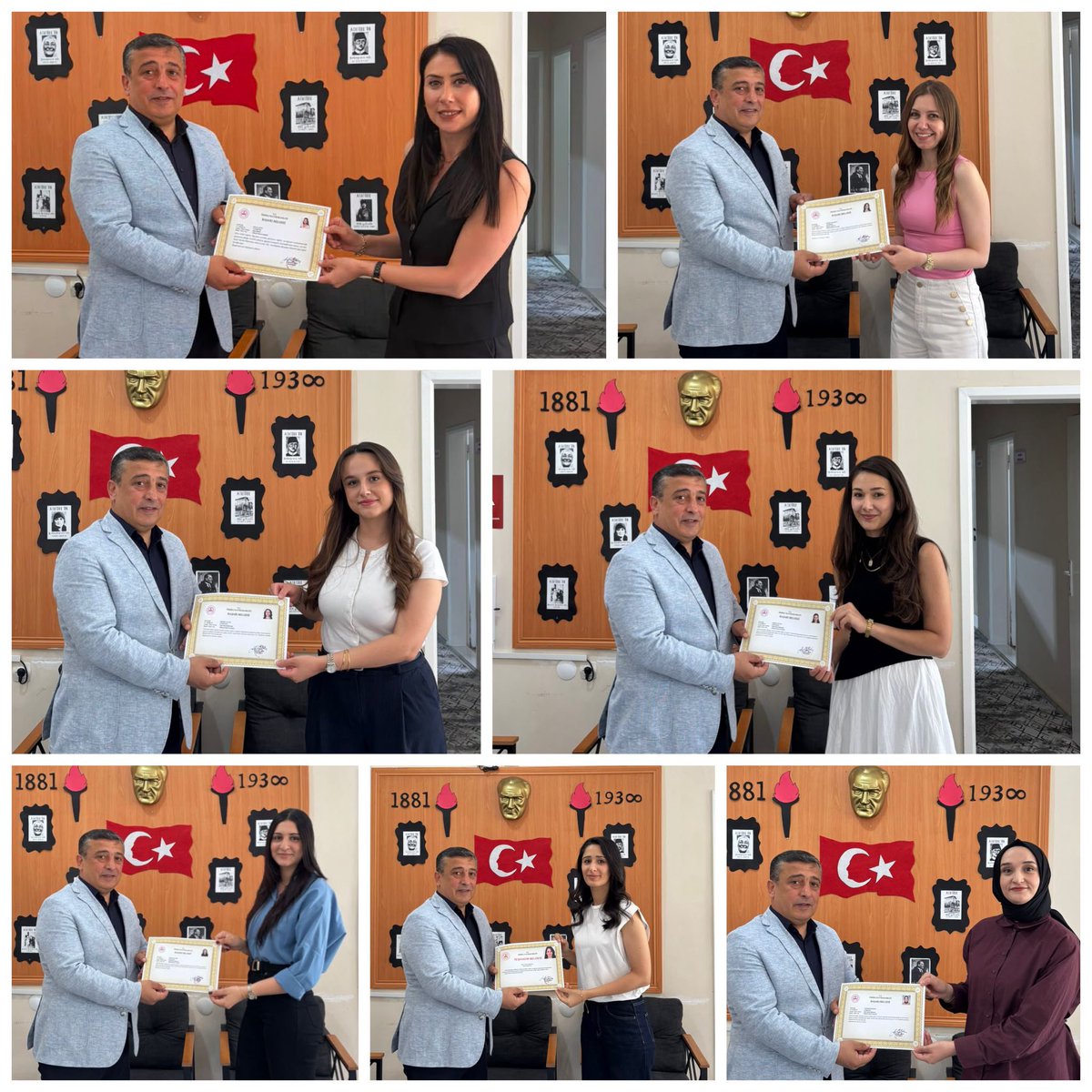 OmerliMem's tweet photo. Milli Eğitim Müdürümüz sayın Ümit ÇETİN tarafından Zübeyde Hanım Anaokulu idareci ve öğretmenlerine, başarılı çalışmalar ve eğitime sundukları üstün katkılardan dolayı başarı belgeleri takdim edilmiştir.
Emekleriyle fark yaratan tüm kadromuzu tebrik ederiz. 
Gururluyuz! https://t.co/BvgK9EvgKO
