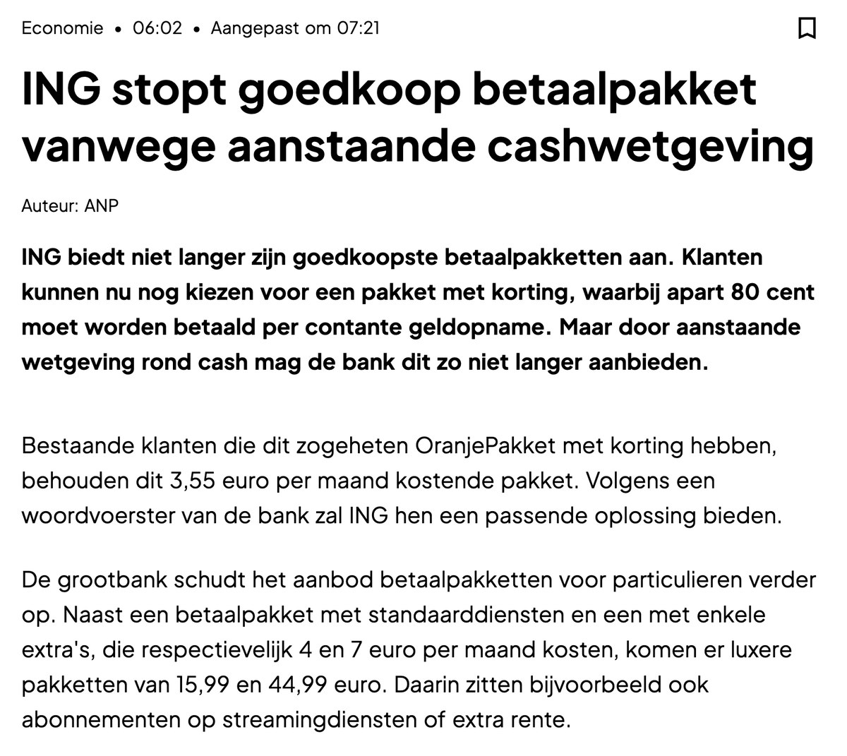 MadelonVos__'s tweet photo. ING komt met een Luxe betaalpakket.

Mocht u het vergeten zijn, aan bankieren is niks luxe: Banken zijn noodzakelijk kwaad. https://t.co/xJa9bfUs5D