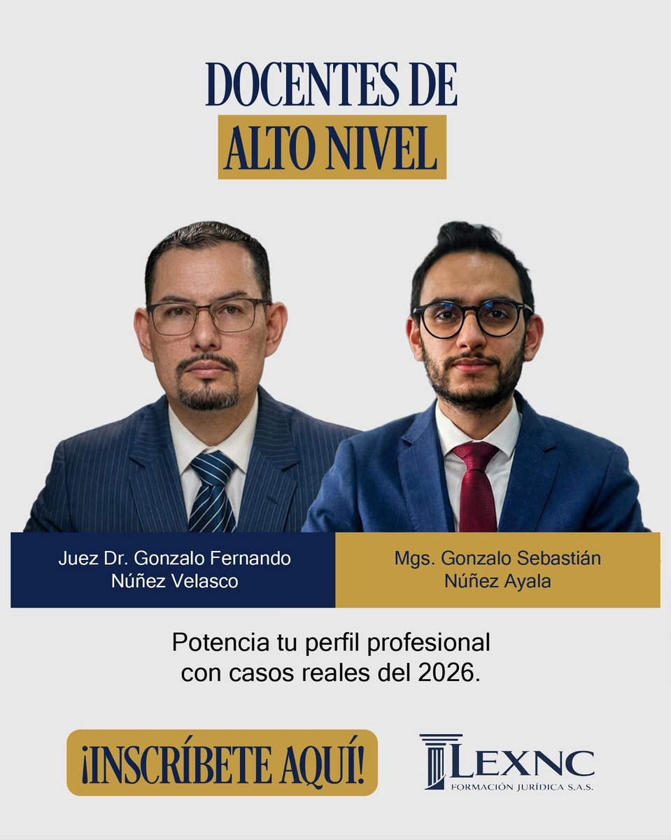LEXNCFormacion's tweet photo. ¡Eleva tu perfil profesional! 🚀 Networking legal y casos reales analizados por expertos 🏛️ Certifica tus conocimientos con LEXNC y destaca en el mercado ⚖️

 ¡Cupos limitados! 📥🔥

#LEXNC #Ecuador #CapacitaciónJurídica #Legal https://t.co/QVIeTwCX3I