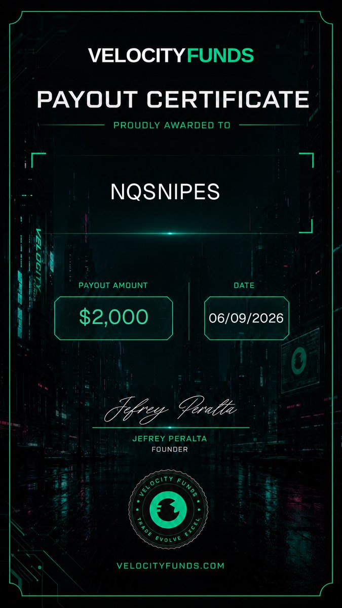 TheRealNQsniper's tweet photo. LFG, $2K payout from @velocityfundsio and it hit my account within 5 minutes 🔥 https://t.co/9ly2dkDjmV