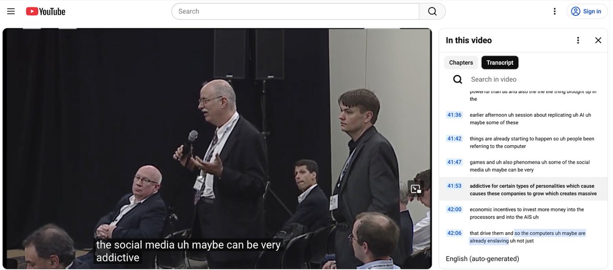 connerben's tweet photo. September 14, 2015...

'Computer scientist John McCarthy summarized the central conjecture of artificial intelligence (AI) in a proposal for a two-month conference held at Dartmouth College in 1956: "[E]very aspect of learning or any other feature of intelligence can in principle be so precisely described that a machine can be made to simulate it." Sixty years of research has produced remarkable progress in every aspect of artificial intelligence: speech understanding, language translation, computer vision, machine learning, robotics, text mining, neuromorphic systems and much more. AI technologies pervade web search engines, advertising, recommendation services, social media, fraud detection and drug discovery. AI programs beat the world champions of chess and "Jeopardy!," but more importantly, AI technology is starting to be integrated into our critical infrastructure, our economy and our defense. This panel explored the issues that these changes raise. What new AI capabilities will be required? What safety and cybersecurity challenges must be addressed? What are the potential economic and strategic impacts?'

DARPAtv / I2O Breakout Session 2: AI Ascendant (DARPA "Wait, What?") https://t.co/3z9FeDIN4I via @YouTube