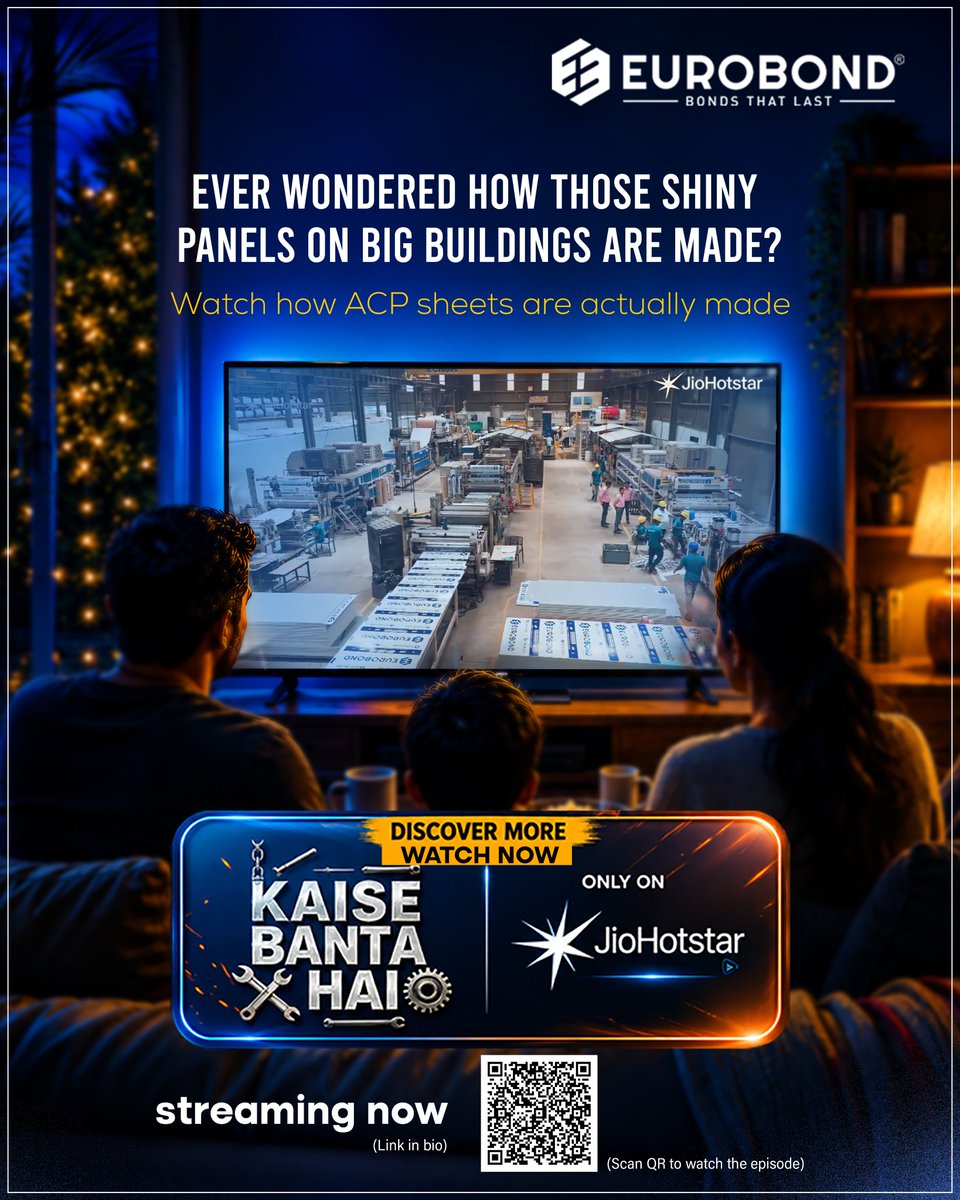 eurobondacp's tweet photo. You see it on every building,
But it's still a mystery!
Stream now, and watch how it's made!

Link- https://t.co/kxkiYuAU4p

#KaiseBantaHai #JioHotstar #Eurobond #ACP #HowItsMade #Manufacturing https://t.co/5uLtnLSmxM