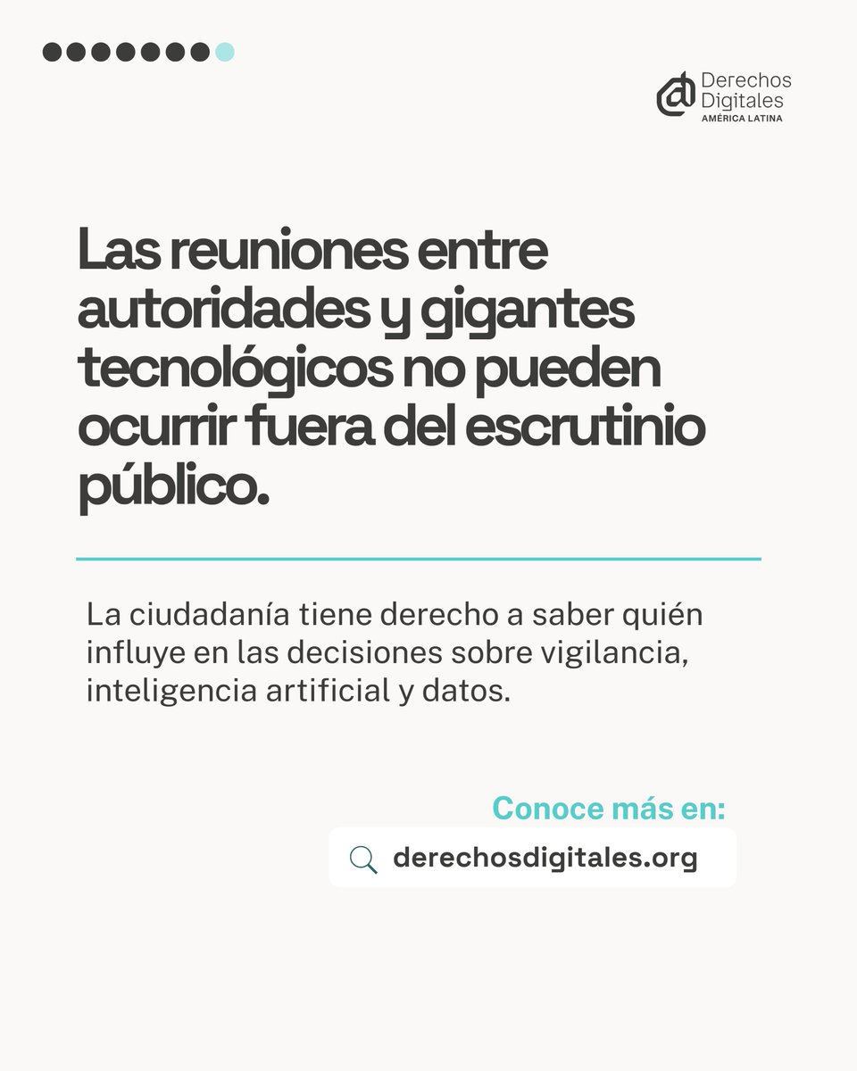 derechosdigital's tweet photo. 📣 Cuando se trata de vigilancia, inteligencia artificial y datos, la ciudadanía tiene el derecho a saber. https://t.co/fyS7jIui3j