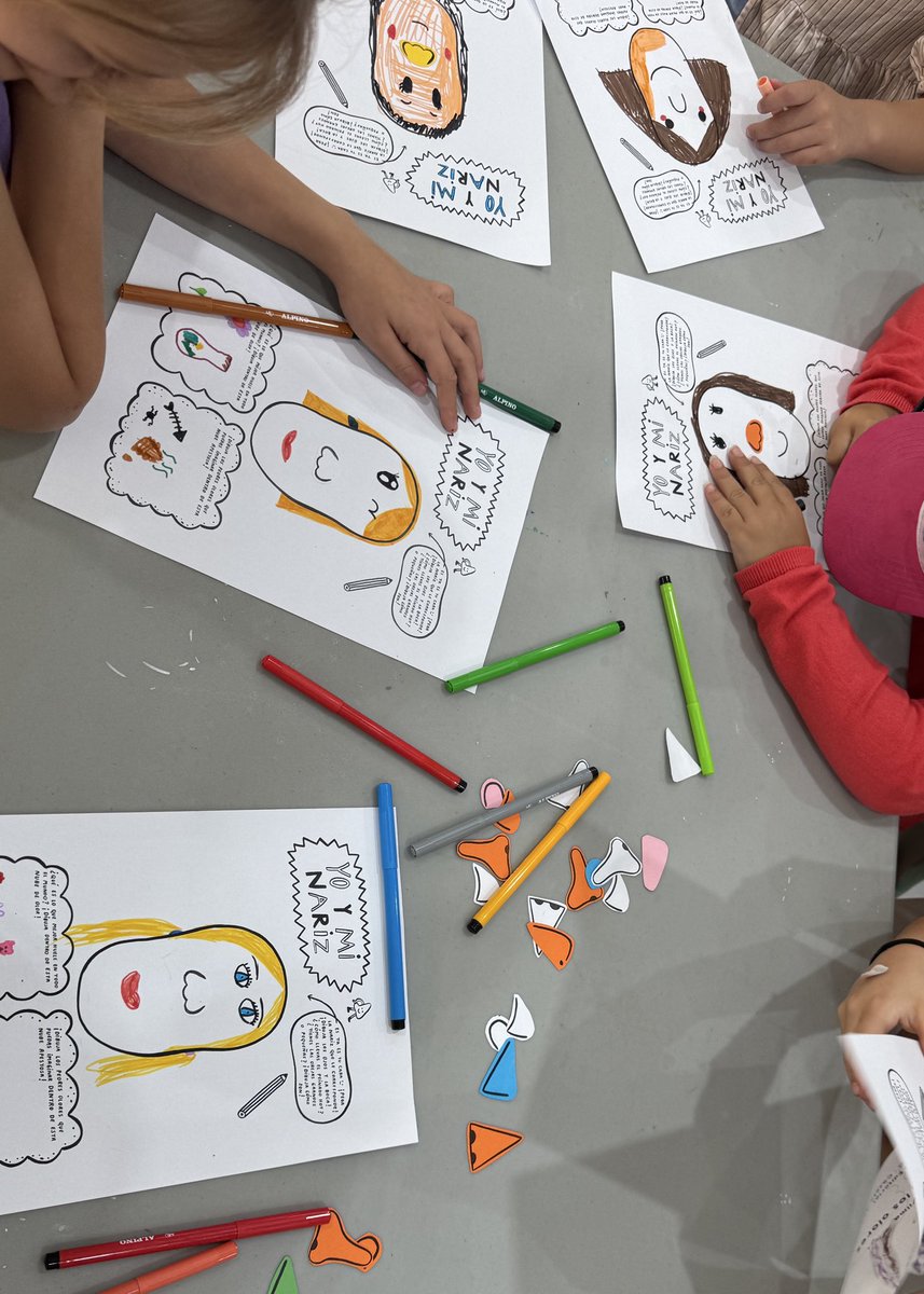 LVenEspana's tweet photo. 📖🇪🇺🇱🇻Hoy en @FLMadrid, la ilustradora letona Lote Vilma Vītiņa presentó “El poeta y los olores” con un taller creativo para niños en el #PabellónEuropa, @ComisionEuropea. Los pequeños exploraron el mundo de los olores creando autorretratos y dibujando aromas reales e imaginarios https://t.co/AtlCgb1jfO