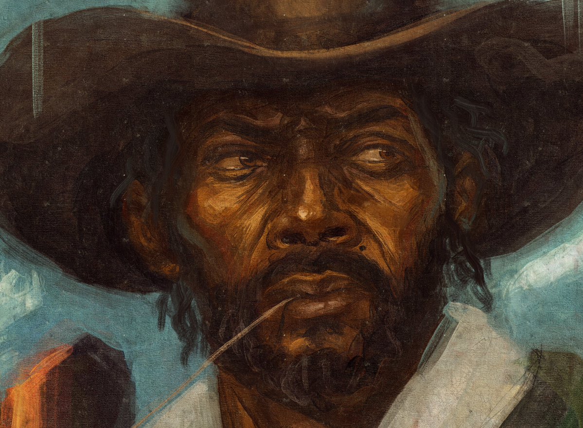 AnthonyAzekwoh's tweet photo. My new painting. 
Nat Love. 
The African-American cowboy https://t.co/4yhPJiuJlu