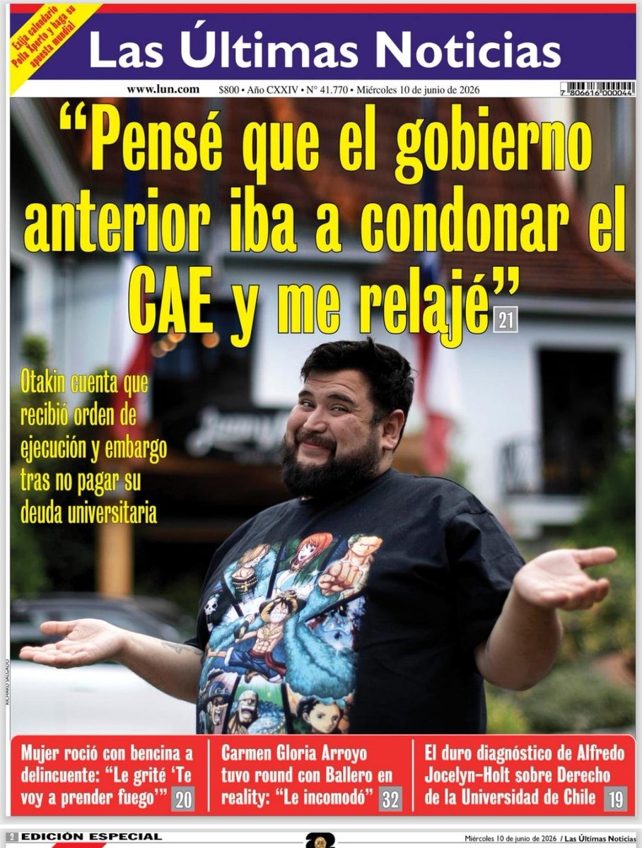 PCR0001's tweet photo. Portada absolutamente AUTORIZADA por la Coordinadora de Deudores del CAE https://t.co/xON70oRoQw
