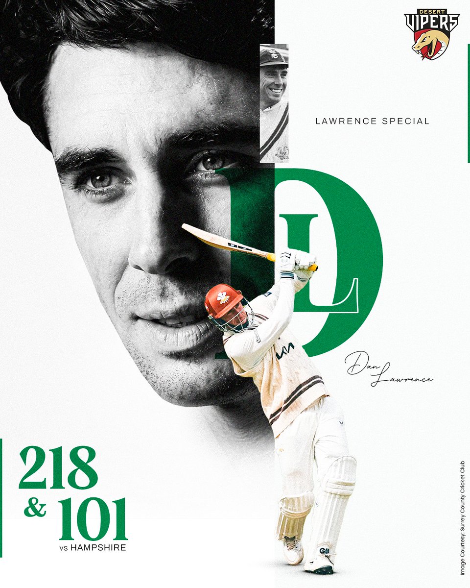 TheDesertVipers's tweet photo. ๐.๐.๐.๐.๐ผ.๐.๐.๐ฟ.๐.๐.๐ผ.๐.๐ ๐ค
Dan becomes only the second Surrey player to score a double century and a century in the same match, and the first to do so since Mark Ramprakash 16 years ago ๐
#DesertVipers #FangsOut https://t.co/Y7dDykBd44