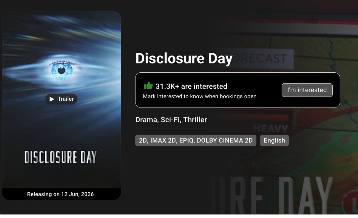 kevalvorahere's tweet photo. uhm, why the tix to Disclosure Day and Main Vaapis Aaunga not live yet? https://t.co/vhdKLUbAF2