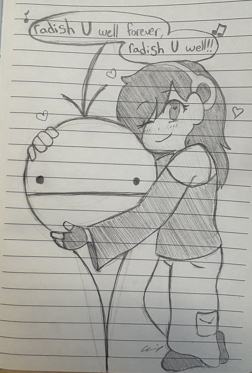sosappharine's tweet photo. i love underscores’s radish head guy and find him so endearing, so i had doodled this, and i gave it to her after her show last night and she SQUEALED with a big smile and was like “THIS IS CRAZYYY” so i can die happy now actually
#underscores #utwt https://t.co/FrKbOgOoyw