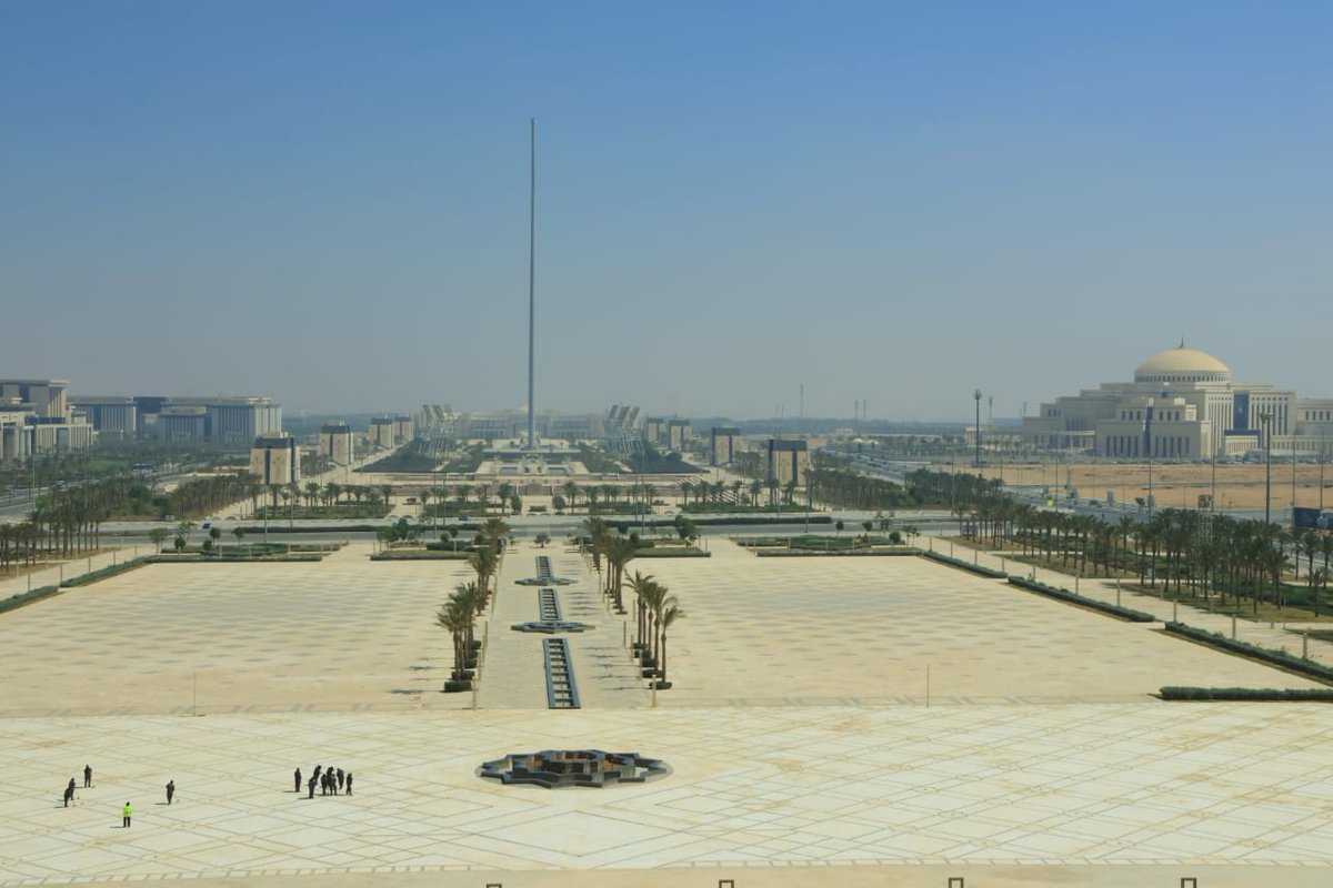 hawelti's tweet photo. President Isaias Afwerki and his delegation made a tour of the new Administrative Capital in the Cairo Governorate and the various Public Service Pavilions and infrastructures under construction.   Discussions centered on prospective areas of broad cooperation. https://t.co/2J4V2mplHk