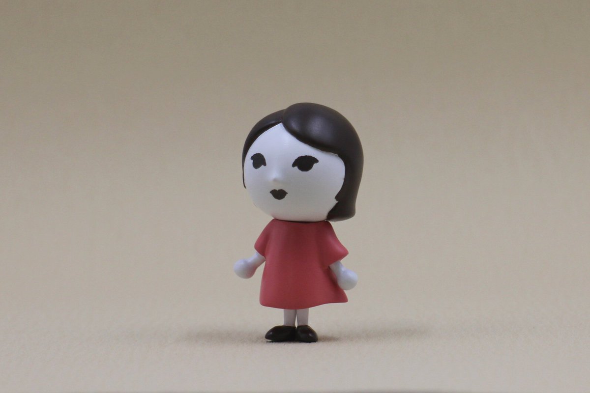 f2touhey's tweet photo. よーじやのキャラ『よじこ』が
かわいくて すぐフィギュア出るかなと思ってたけど、なかなか出〜へんから　つくってみた。
こういうのは手原型やな。
髪の解釈がこれでええんかわからんが。 https://t.co/Hgjf6W5YwK
