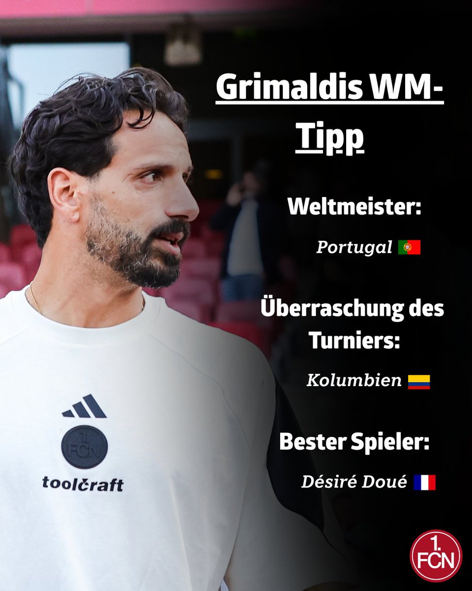 1_fc_nuernberg's tweet photo. In 2⃣4⃣ Stunden startet die WM. Auch Adriano #Grimaldi hat vorab seine Tipps abgegeben...
#fcn https://t.co/RUrXuYALya