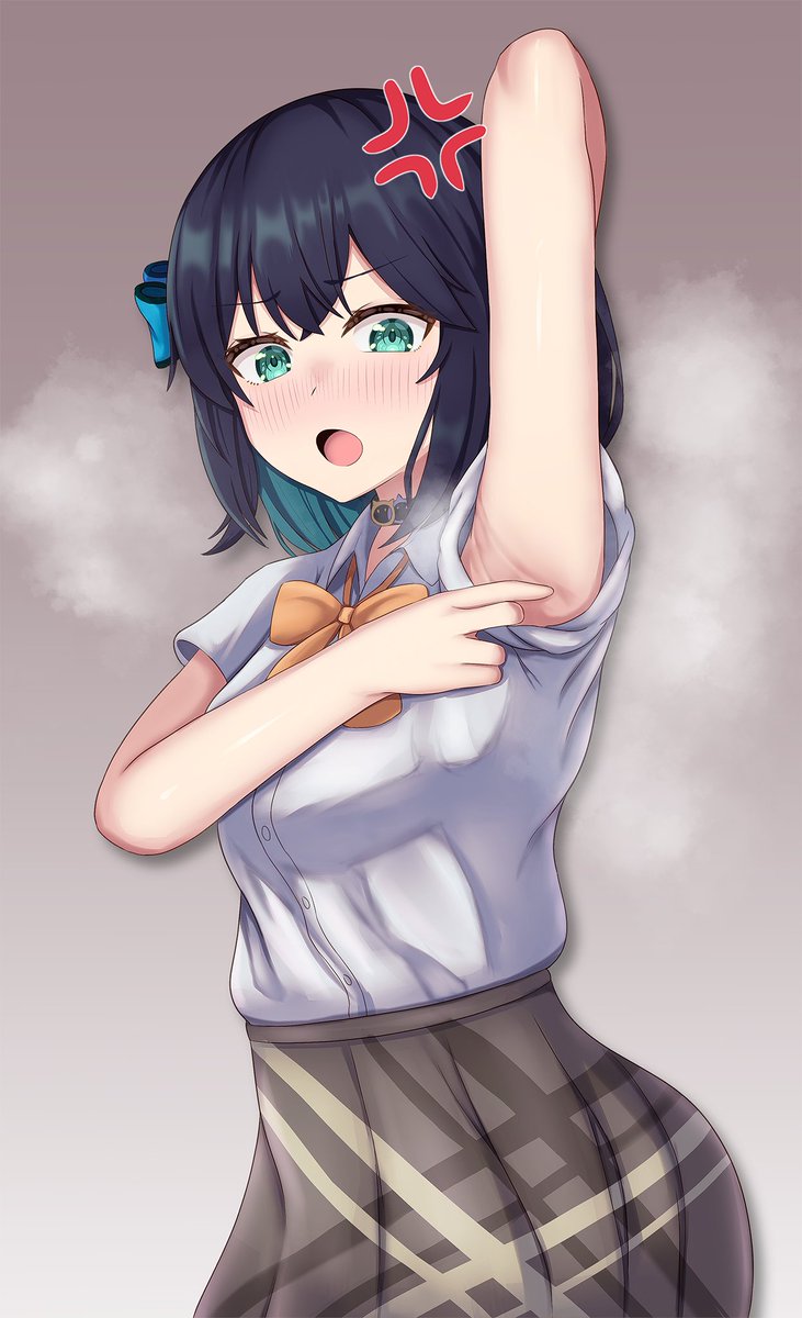 Sakulano_Suzuca's tweet photo. 「夏服だからって油断してませんけど！？」 https://t.co/XZ8dKGPIGD