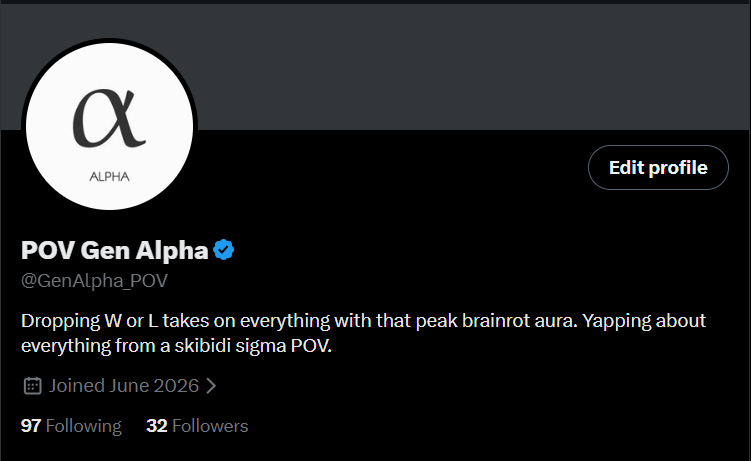 POV Gen Alpha (@GenAlpha_POV) / Posts / X