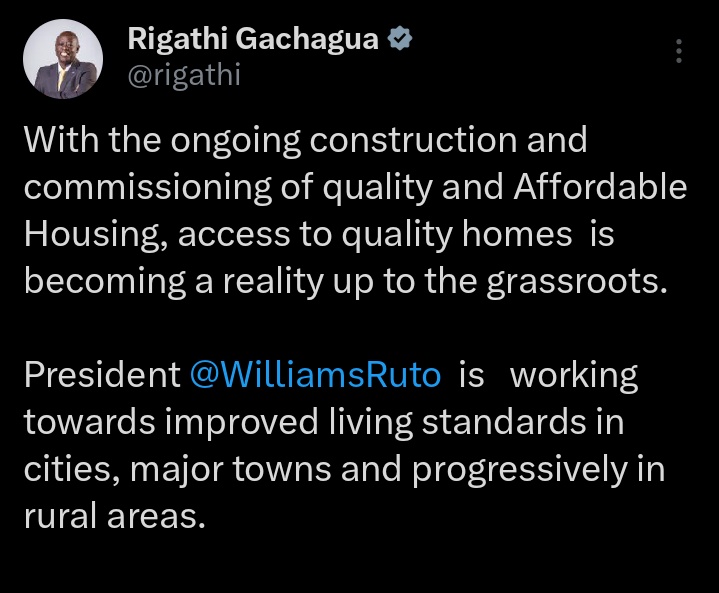 CopyThatKE's tweet photo. @kobure97 @rigathi @RailaOdinga This is Gachagua on Affordable housing https://t.co/xKEsgKVZaR