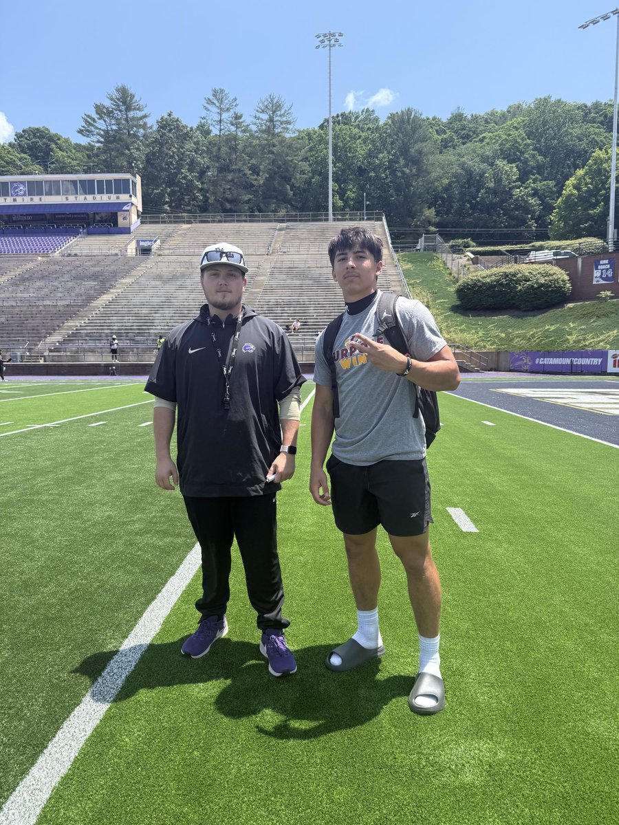 WelchK21's tweet photo. Had a great showing at WCU today and had two good conversations with @CoachSmall28 and @CoachABobo 
AGTG https://t.co/kKhfpa64tf